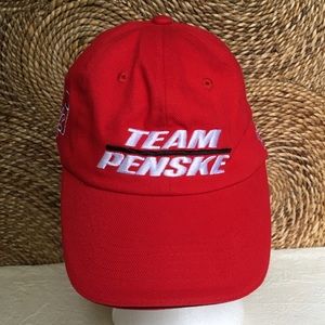 Team Penske Hat Cap Indy Embroidered Red #3 #6 LN